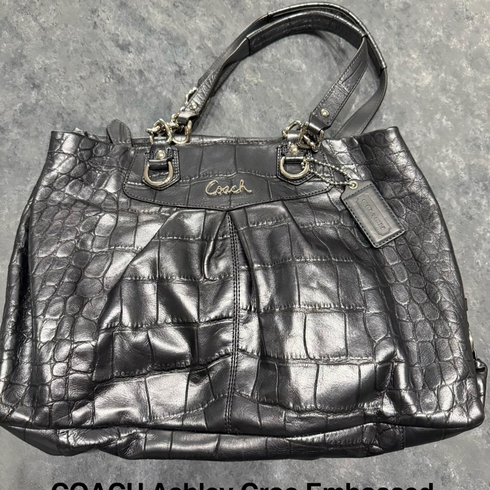 Coach Ashley Embossed Crocodile